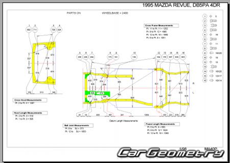 Mazda Autozam Revue (DB) 1990-1997 (RH Japanese market) Body dimensions