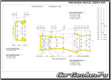 Mazda Autozam Revue (DB) 1990-1997 (RH Japanese market) Body dimensions