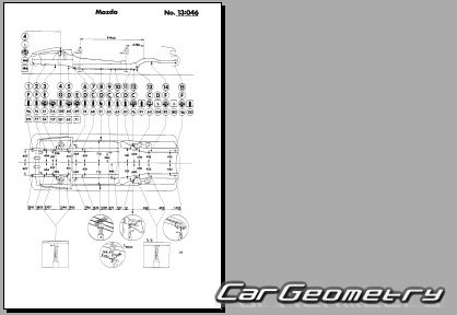 Mazda Eunos Cosmo (JC) 1990-1995 (RH Japanese market) Body dimensions