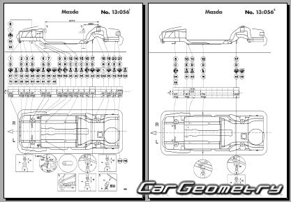 Mazda Sentia (HE) 19952000 (RH Japanese market) Body dimensions