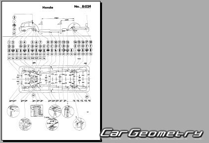 Honda Civic Shuttle (EF) 1987-1997 (RH Japanese market) Body dimensions