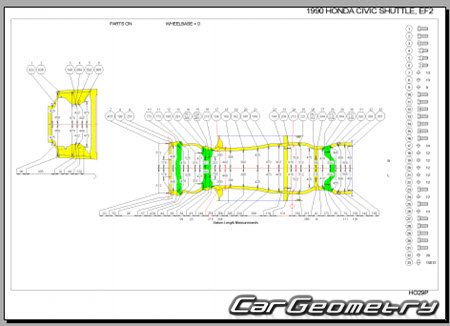Honda Civic Shuttle (EF) 1987-1997 (RH Japanese market) Body dimensions