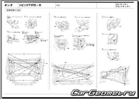 Honda Civic Type R (FD2) 2007-2010 (RH Japanese market) Body dimensions