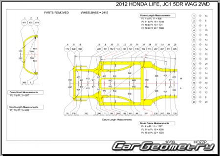Honda Life (JC1 JC2) 2008-2014 (RH Japanese market) Body dimensions