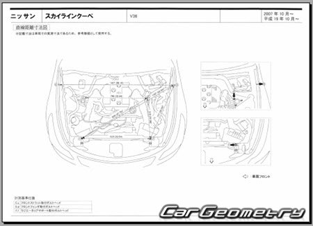 Nissan Skyline Coupe (V36) 2007-2015 (RH Japanese market) Body dimensions
