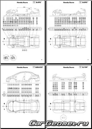 Honda Fit Aria (GD6 GD7 GD8 GD9) 2002-2009 (RH Japanese market) Body dimensions