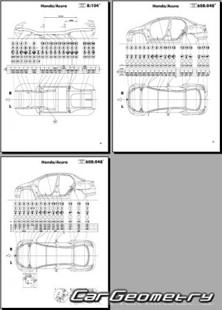 Honda Fit Aria (GD6 GD7 GD8 GD9) 2002-2009 (RH Japanese market) Body dimensions