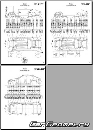 Nissan Skyline Sedan (V35) 2001-2006 (RH Japanese market) Body dimensions