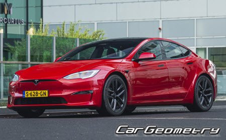 Кузовные размеры Tesla Model S с 2021, Размеры кузова Тесла Модель эС