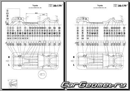 Toyota Aristo (JZS160 JZS161) 1997-2004 (RH Japanese market) Body dimensions