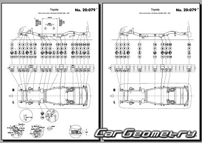 Toyota Land Cruiser 80 1989-1997 (RH Japanese market) Body dimensions