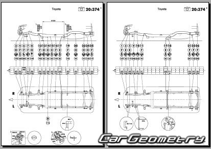 Toyota Land Cruiser 70 1984-2004 (RH Japanese market) Body dimensions