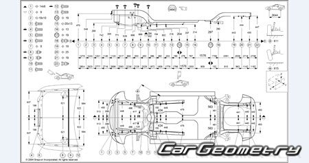 Toyota Cavalier (TJG00) 1996-2000 (RH Japanese market) Body dimensions