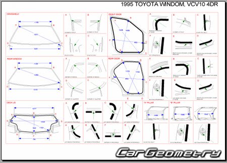 Toyota Windom (VV10) 19911996 (RH Japanese market) Body dimensions