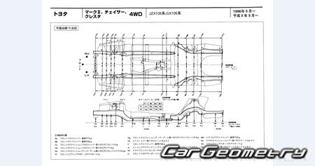 Toyota Cresta (X10) 19962001 (RH Japanese market) Body dimensions