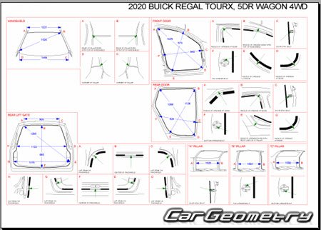 Buick Regal TourX 2018-2024 Body dimensions