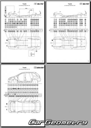 Toyota Nadia (XN10# CN10#) 1998-2003 (RH Japanese market) Body dimensions