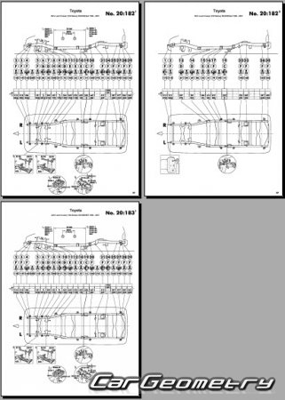 Toyota Land Cruiser 100 1998-2007 (RH Japanese market) Body dimensions