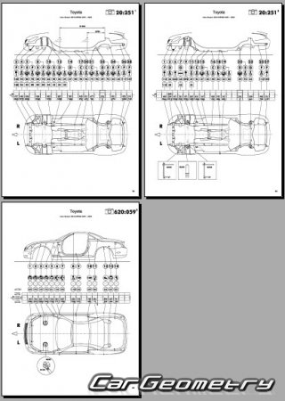 Toyota Soarer (UZZ40) 2001-2005 (RH Japanese market) Body dimensions