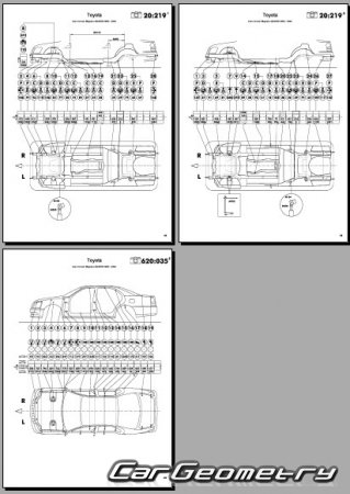 Toyota Crown Majesta (S170) 1999-2004 (RH Japanese market) Body dimensions