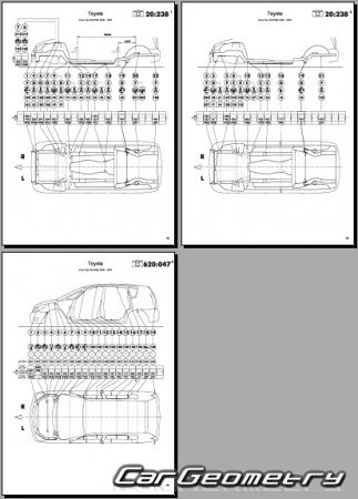 Toyota Opa (ACT10 ZCT10 ZCT15) 2000-2005 (RH Japanese market) Body dimensions