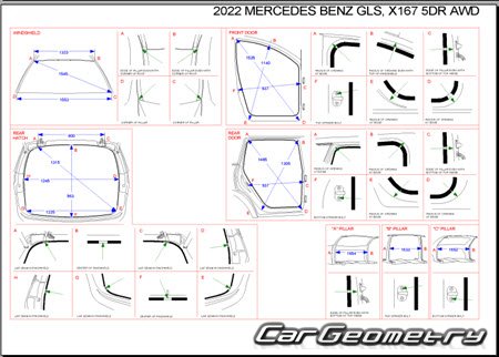 Mercedes GLS-Class (X167) с 2019 Body dimensions