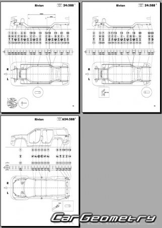 Кузовные размеры Rivian R1S 2023-2029 Body dimensions