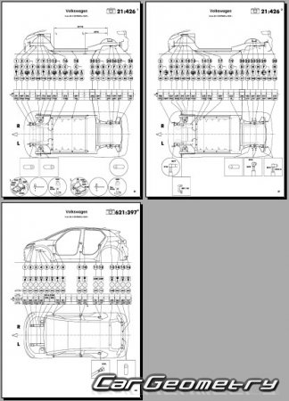 Кузовные размеры Volkswagen ID.3 2020-2026 Body dimensions