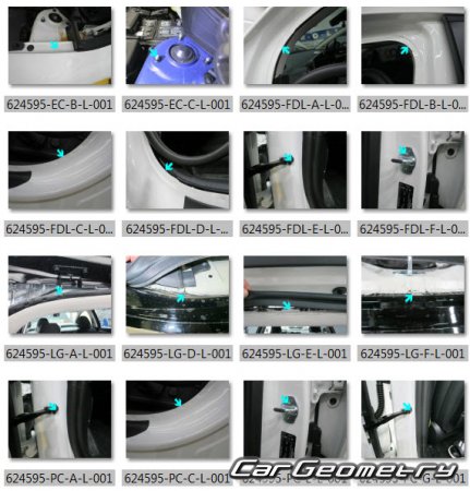 Размеры кузова Kia Sportage (NQ5) 2022-2027 Body shop manual