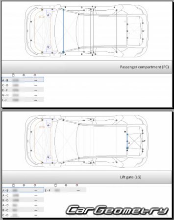 Размеры кузова Hyundai Kona Hybrid (SX2 HEV) 2023-2029