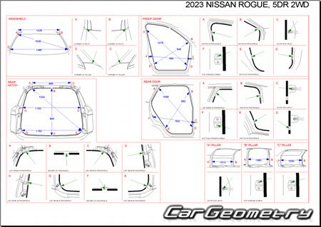   Nissan Rogue (T33)  2021-2027 Body Repair Manual