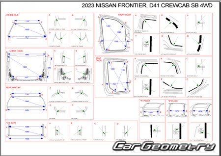 Nissan Frontier D41 Crew Cab 2021-2028 Body Repair Manual