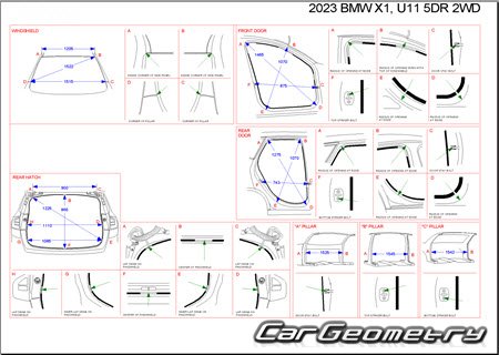   BMW X1 (U11) 2023-2030 Body dimensions