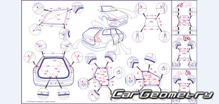   Volvo V60 2018-2024 Body dimensions