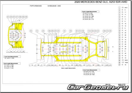   Mercedes GLC-Class (X253) 20152021 Body dimensions