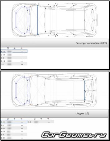   Chery Jetour X90 2021-2024 Body dimensions