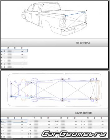   Nissan Titan (A61) 2016-2024 Body dimensions