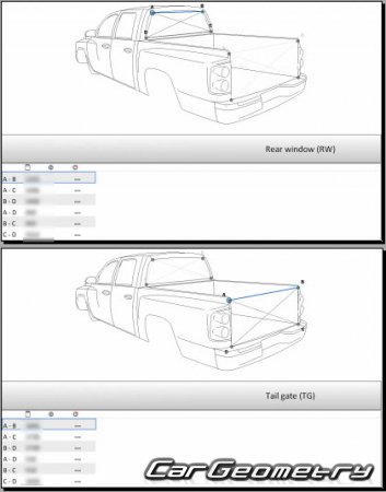   Nissan Titan (A61) 2016-2024 Body dimensions