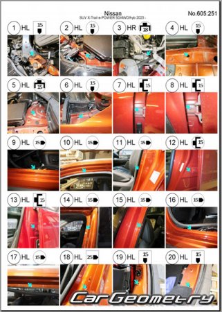 Nissan X-Trail e-POWER (T33) 2023-2027 (RH) Body dimensions