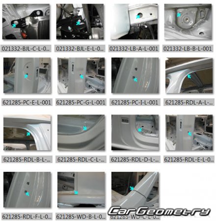 Volkswagen Touran (5T) 2016-2019 Body dimensions