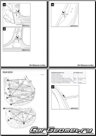 Mitsubishi Mirage G4 2016-2020 Body dimensions