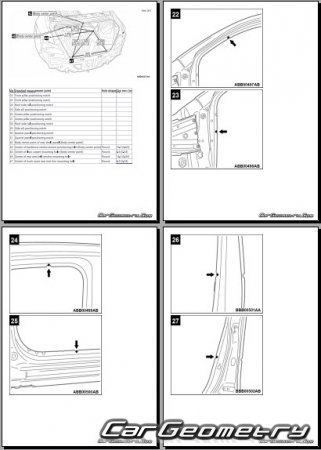 Mitsubishi Mirage G4 2016-2020 Body dimensions