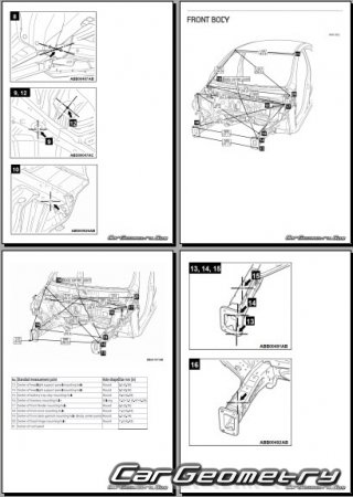 Mitsubishi Mirage G4 2016-2020 Body dimensions