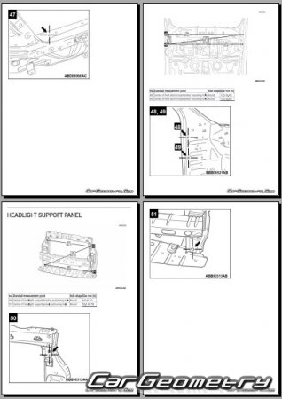 Mitsubishi Mirage G4 2016-2020 Body dimensions