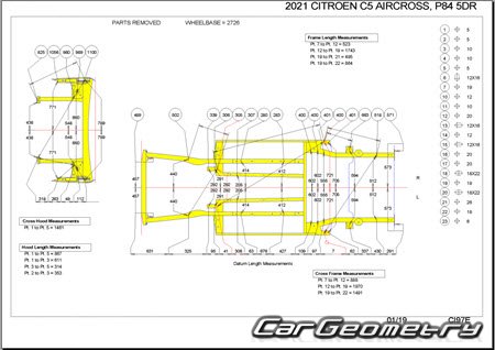 Citroen C5 Aircross 2018-2024 Body dimensions