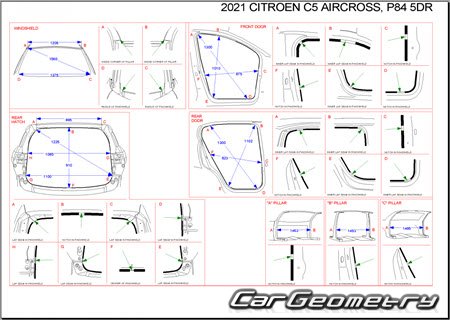 Citroen C5 Aircross 2018-2024 Body dimensions