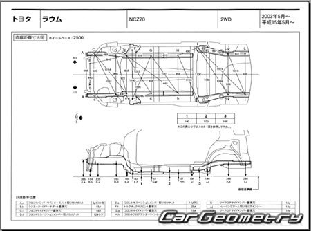 Toyota Raum (NCZ20, NCZ25) 20032011  2WD  4WD