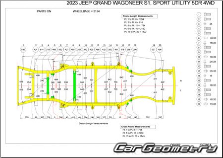 Jeep Wagoneer & Grand Wagoneer (WS) 2021-2031 Body dimensions