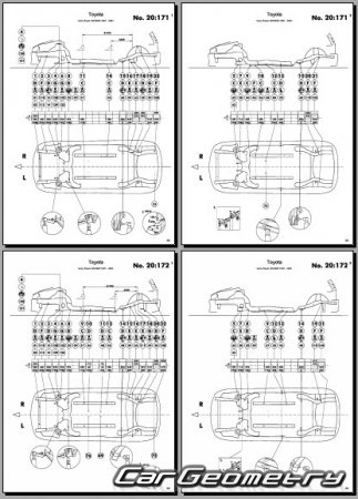 Toyota Raum (EXZ10 EXZ15) 1997-2003 (RH Japanese market) Body dimensions