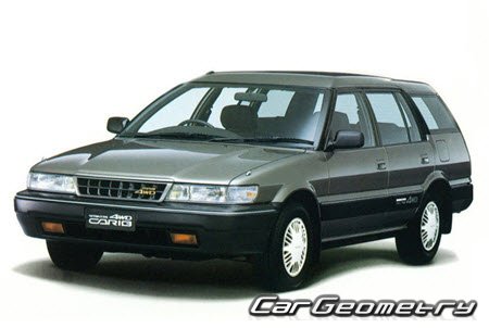 Toyota Sprinter Carib (AE95G) 1988-1995 (RH Japanese market) Body dimensions